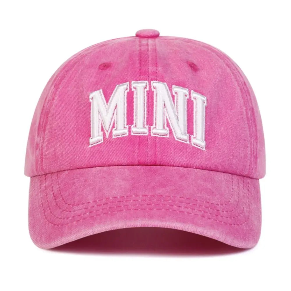 Fashion Washed Cotton MAMA MINI Embroidery Caps Adjustable Breathable Baseball Cap Vintage Outdoor Sunscreen Hats Zpaxo