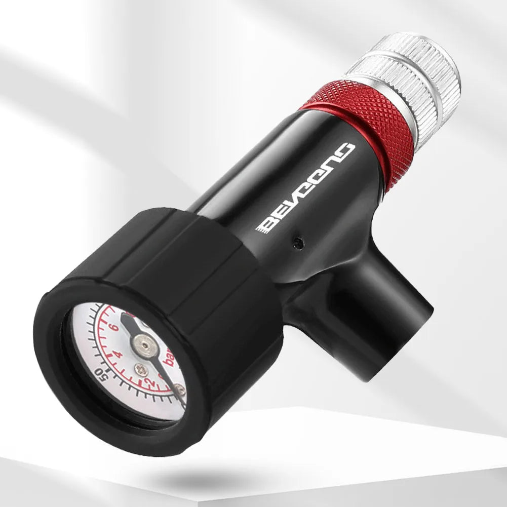 Bicycle Quick Inflatable Head Lightweight CO2 Gas Pump Reusable Bike