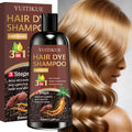 YUITIKUE 3-in-1 Light Brown Hair Dye Shampoo – Cover Gray Hair Hair Dye Shampoo Zpaxo Default Title