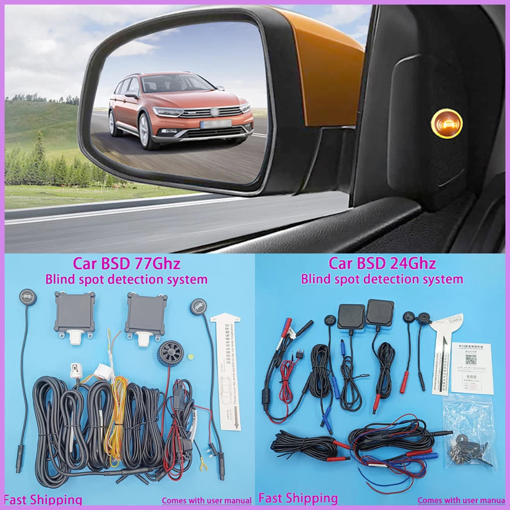 Car BSD 77Ghz 24Ghz Microwave Radar Automotive Blind Spot Detection