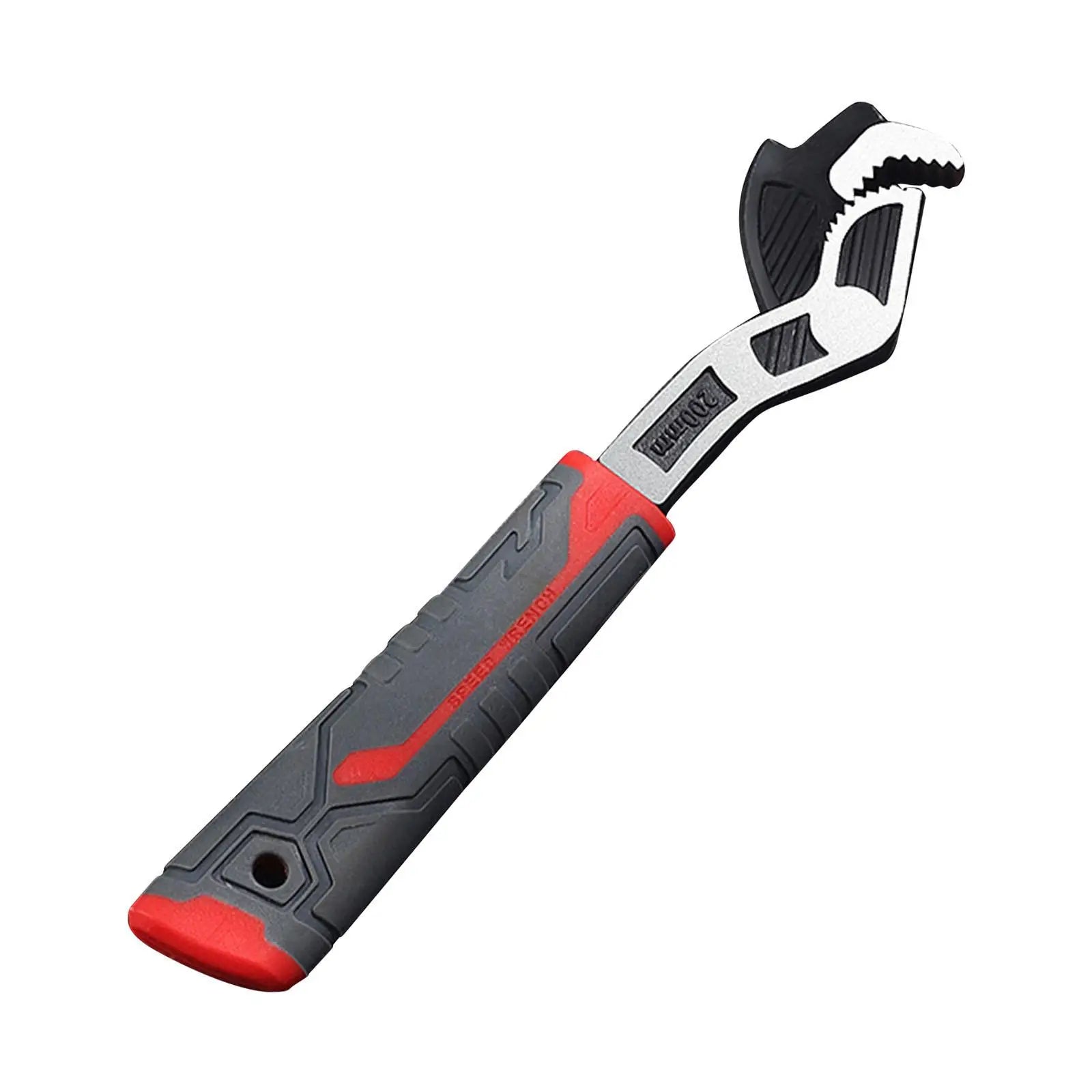 Self Adjustable Pipe Wrench Plumbing Wrench Tool Anti Slip Handle Heavy Duty Universal for Automobiles Tractors Practical Zpaxo 8inch