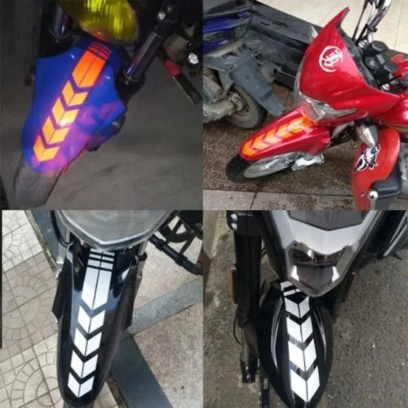 Motorcycle Reflective Safety Warning Sticker Strip | Mudguard