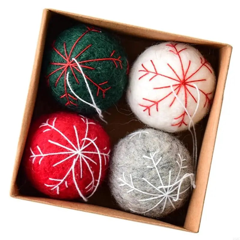 Merry Felt Snowflake Balls Decorations Hanging Decoration Christmas