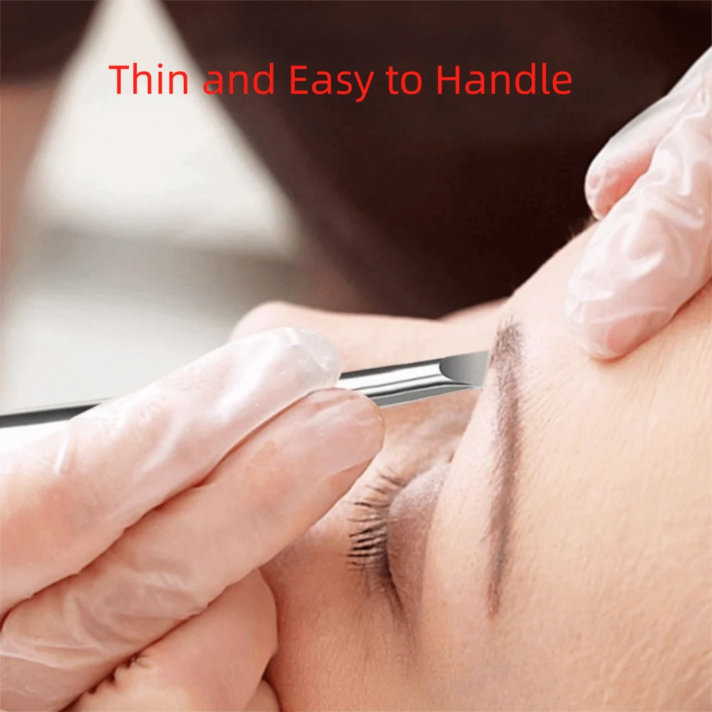 Stainless Steel Eyebrow Tweezers Flat Slant Tip Precision Facial Hair Zpaxo