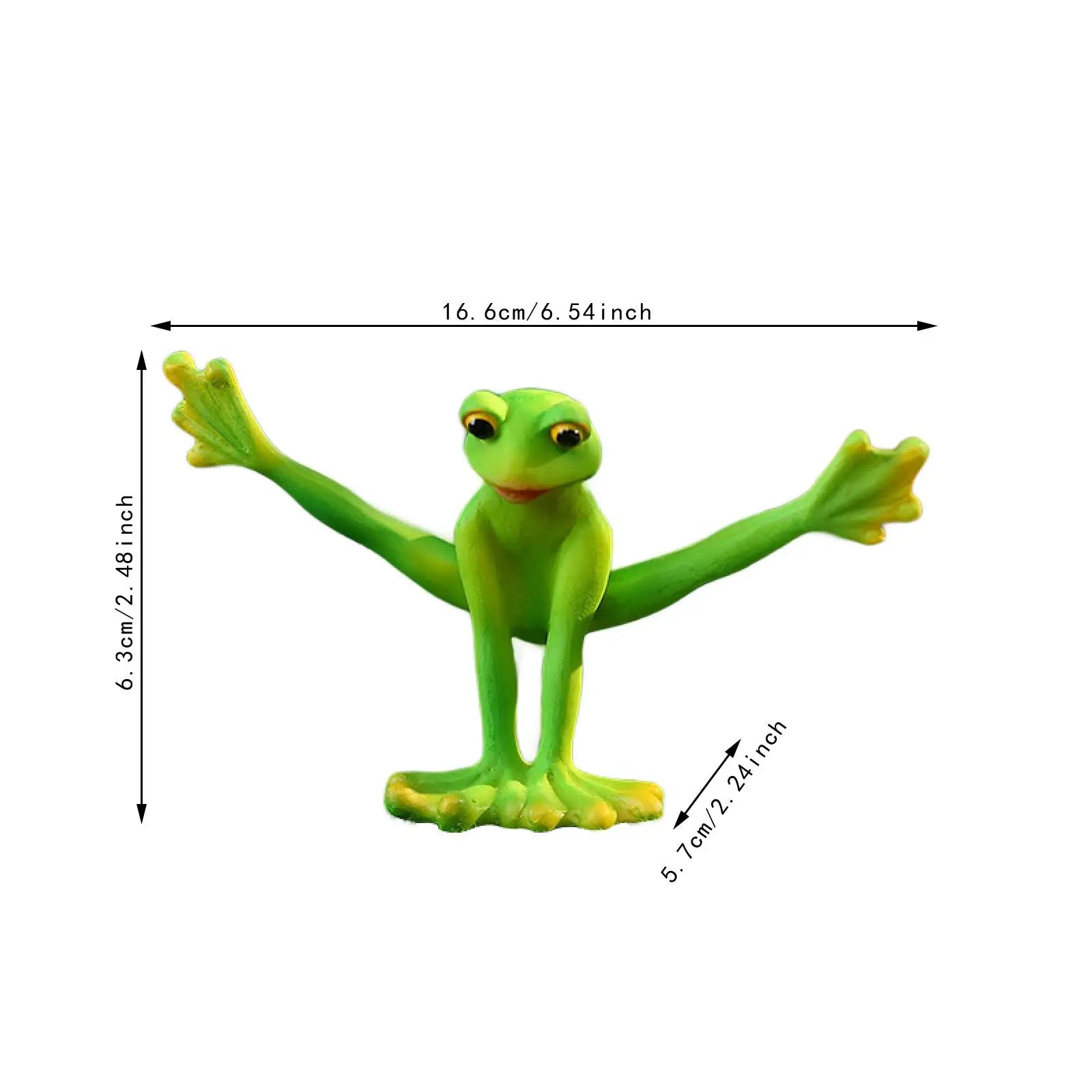 Funny Frog Statue Resin Figurine – Desk & Shelf Decor Resin Figurine Zpaxo Style A