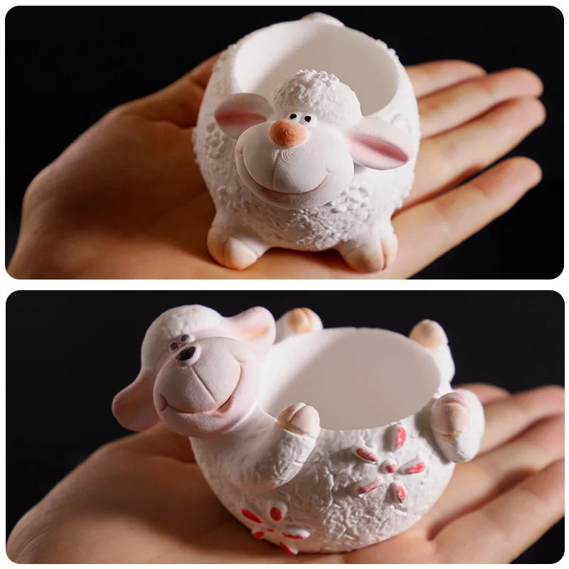 Lamb Cartoon Silicone Candle & Plaster Mold – DIY Craft