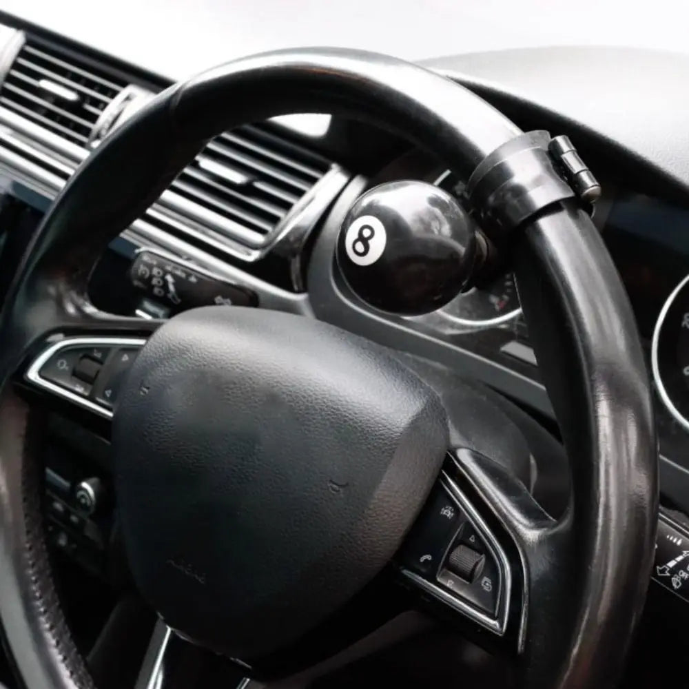 Black Billiard Ball Steering Wheel Spinner Turning Handle Driving Aid Zpaxo