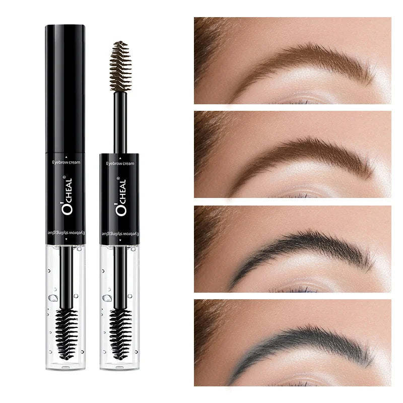 Eyebrows double head dyed eyebrows long-lasting setting liquid non-smudging waterproof and sweat-proof eyebrow dye cream Zpaxo