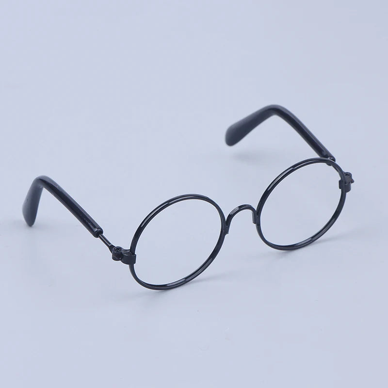 DIY Dolls Dressing Accessories Glasses 3 Round Frame Lensless Eyewear Zpaxo Black