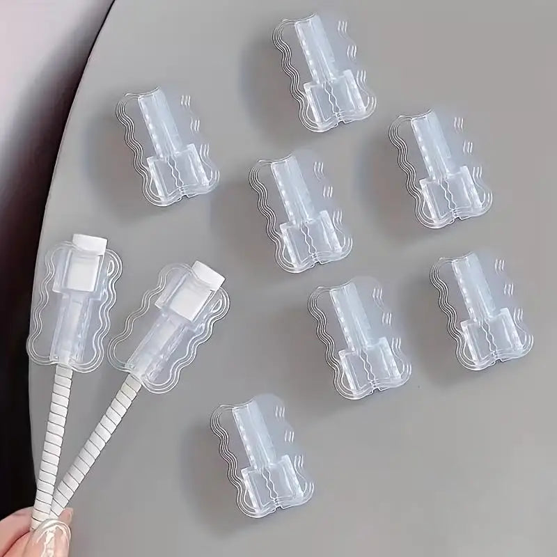 1/10pcs TPU Wave-Shaped Cable Sleeves – Anti-Break Protectors for Android & iPhone Data Cords, Cord Care Zpaxo