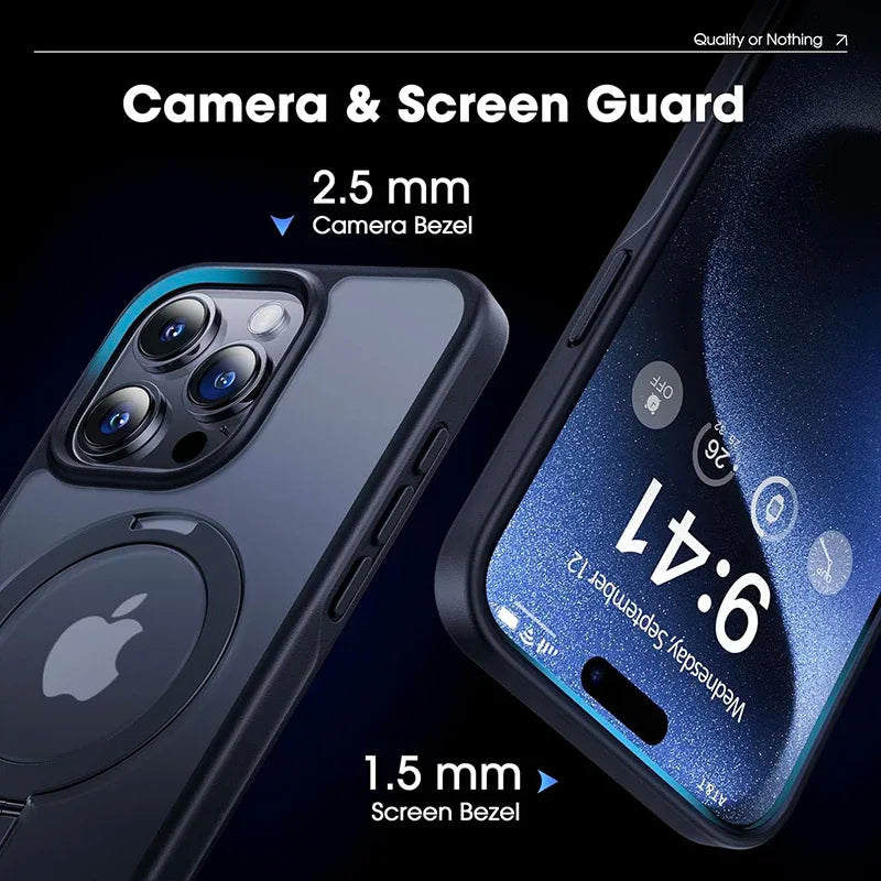 Magnetic Mobile Phone Case Ring Kickstand Iphone 15 14 Max 12 13 11