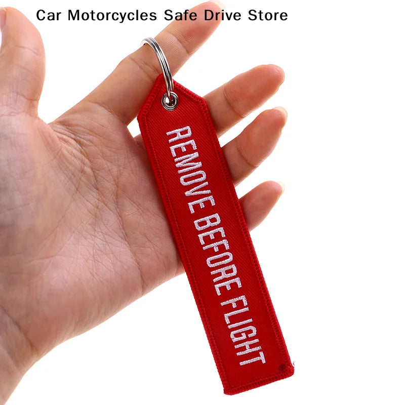 REMOVE BEFORE FLIGHT Keychain Pilot Key Chain Motorcycles Cars Zpaxo
