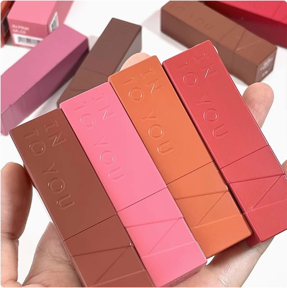Into You Lipstick Matte Lip Mud Velvet Long Lasting Glaze Natural Zpaxo