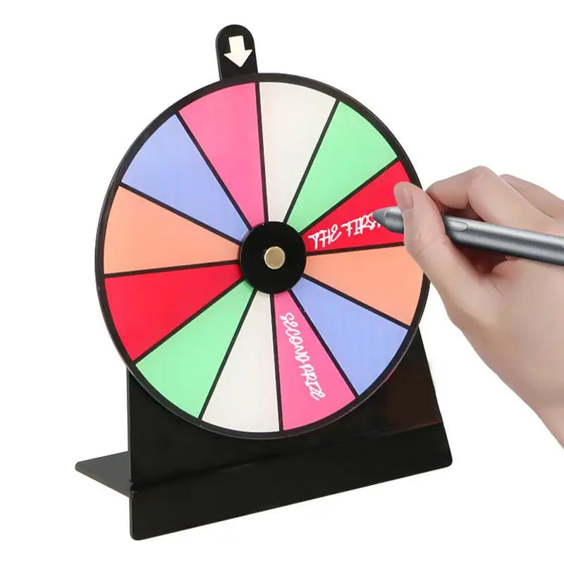Spin Wheel for Prizes 20cm Lottery Activity Turntable Draw Spining Prize Lucky Wheel of Fortune Game Color Dry Erase Zpaxo