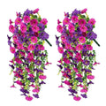 Fake Morning Glory 2 UV Resistant Hanging Vine Flowers Outdoor Garden
