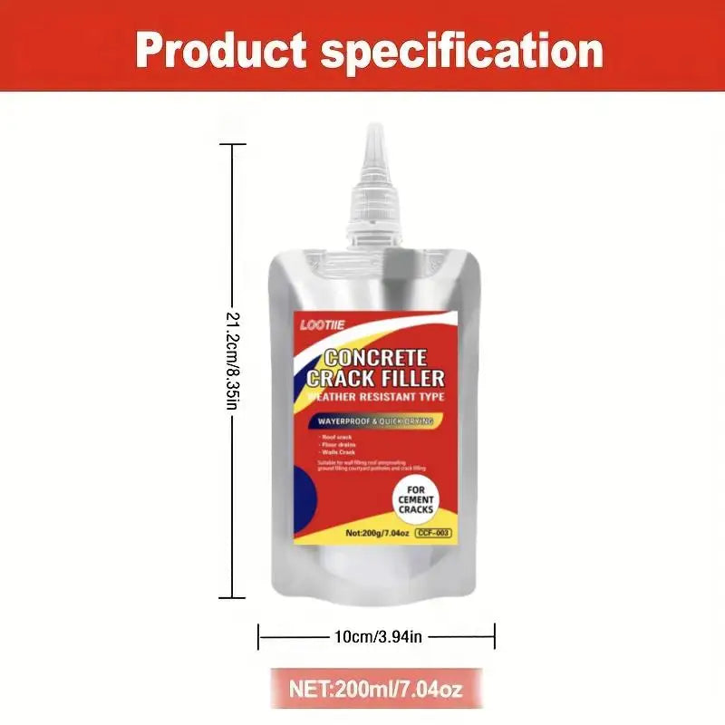 Quick-drying self-leveling concrete repair adhesive | joint sealant for wall/roof/floor Leakproof material outdoor tiles Zpaxo 200g