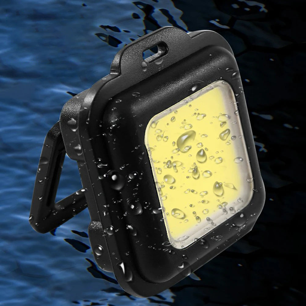 500LM Small Pocket Flashlight USB Charging Keychain Compact Camping