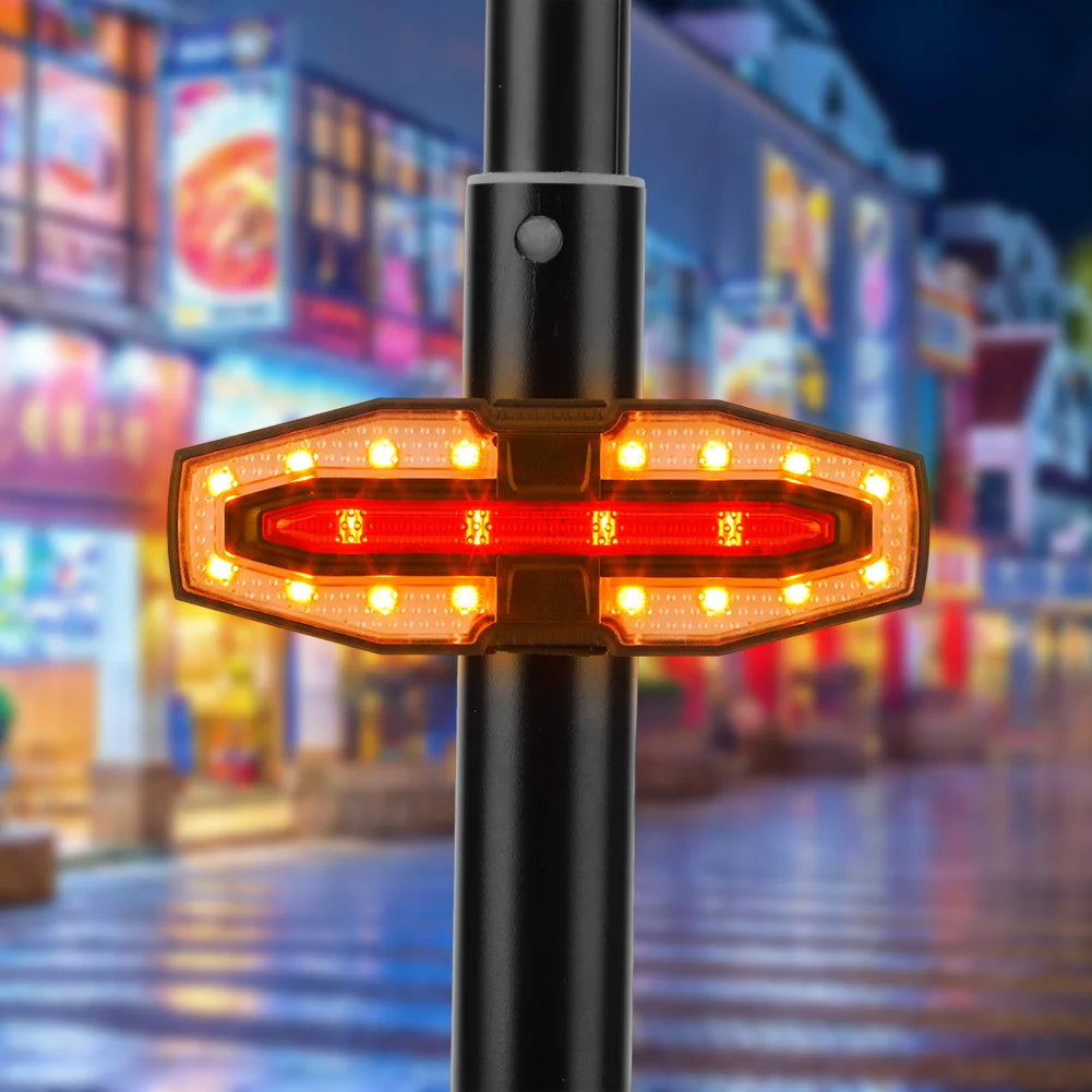 Electric Scooter Turn Signal Taillight USB Rechargable Remote Control