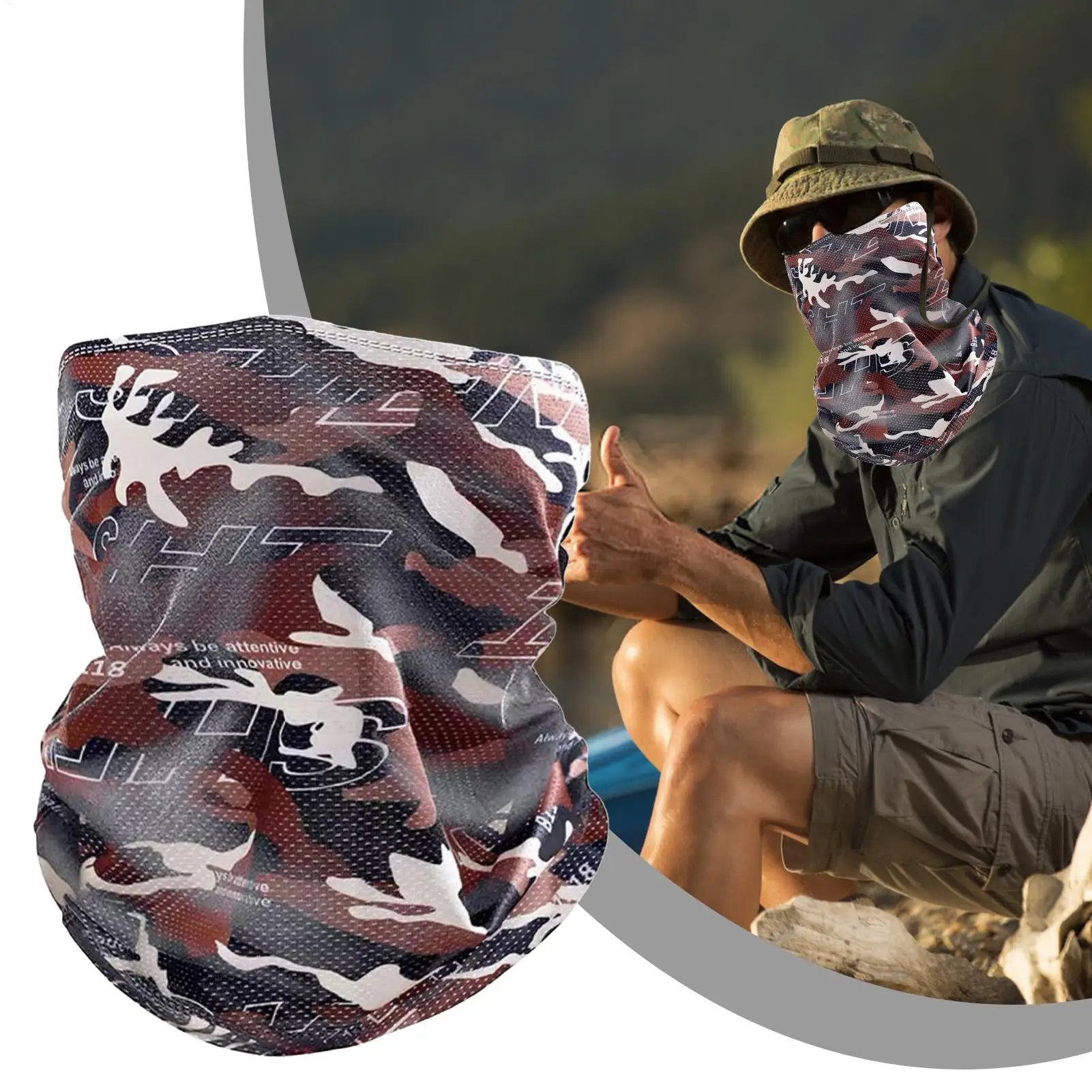 UV Protection Ice Silk Face Gaiter – Windproof Outdoor Bandana Outdoor Face Gaiter Zpaxo