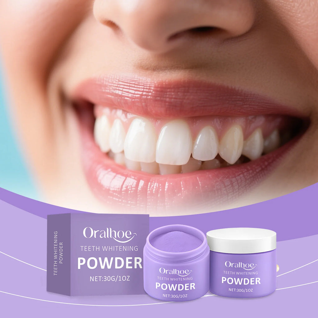 Gentle Formula Purple Cleaning Tooth Powder - Fine Texture, Cares for Teeth, Removes Stains & Odors, Enhances Teeth Whiteness Zpaxo