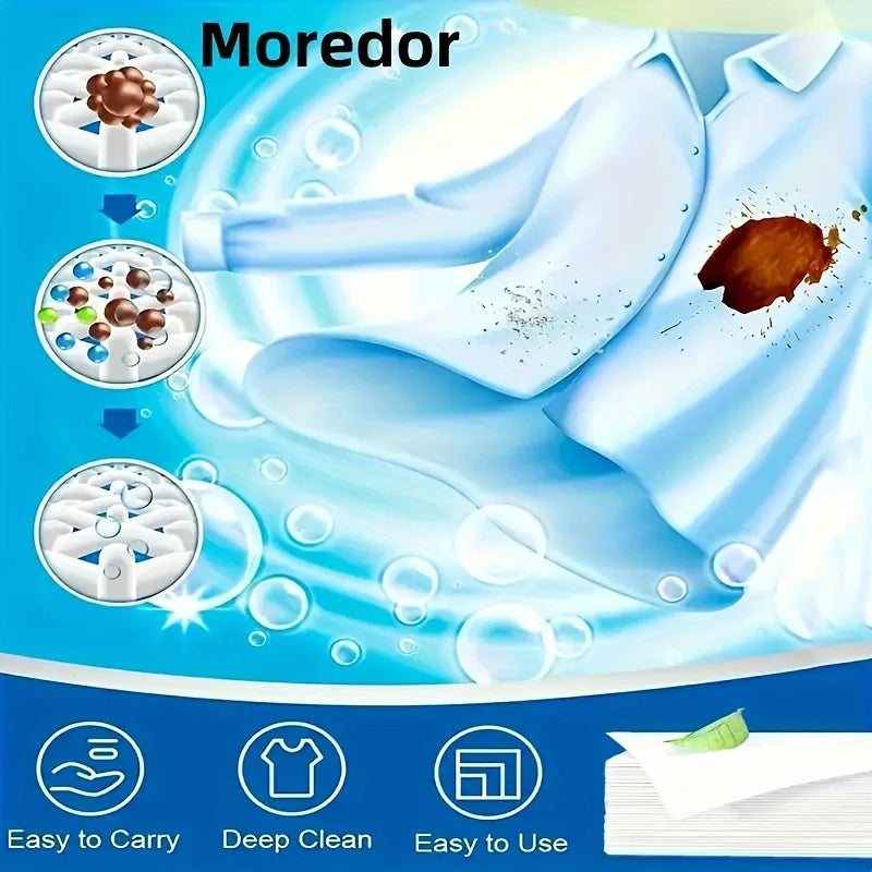 50Pcs Plastic-Free Laundry Detergent Tablets, Hypoallergenic Liquid-Free Laundry Tablets - Powerful Decontamination and Biodegradable Cleaning Strips! for Commercial/Laundry Room, Home Dormitory, Travel, Camping Style and Han Zpaxo