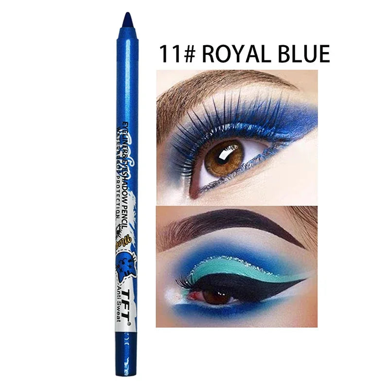 Pearlescent Matte Eyeliner Pencil Colorful Quick-dry Waterproof Eye Zpaxo 11