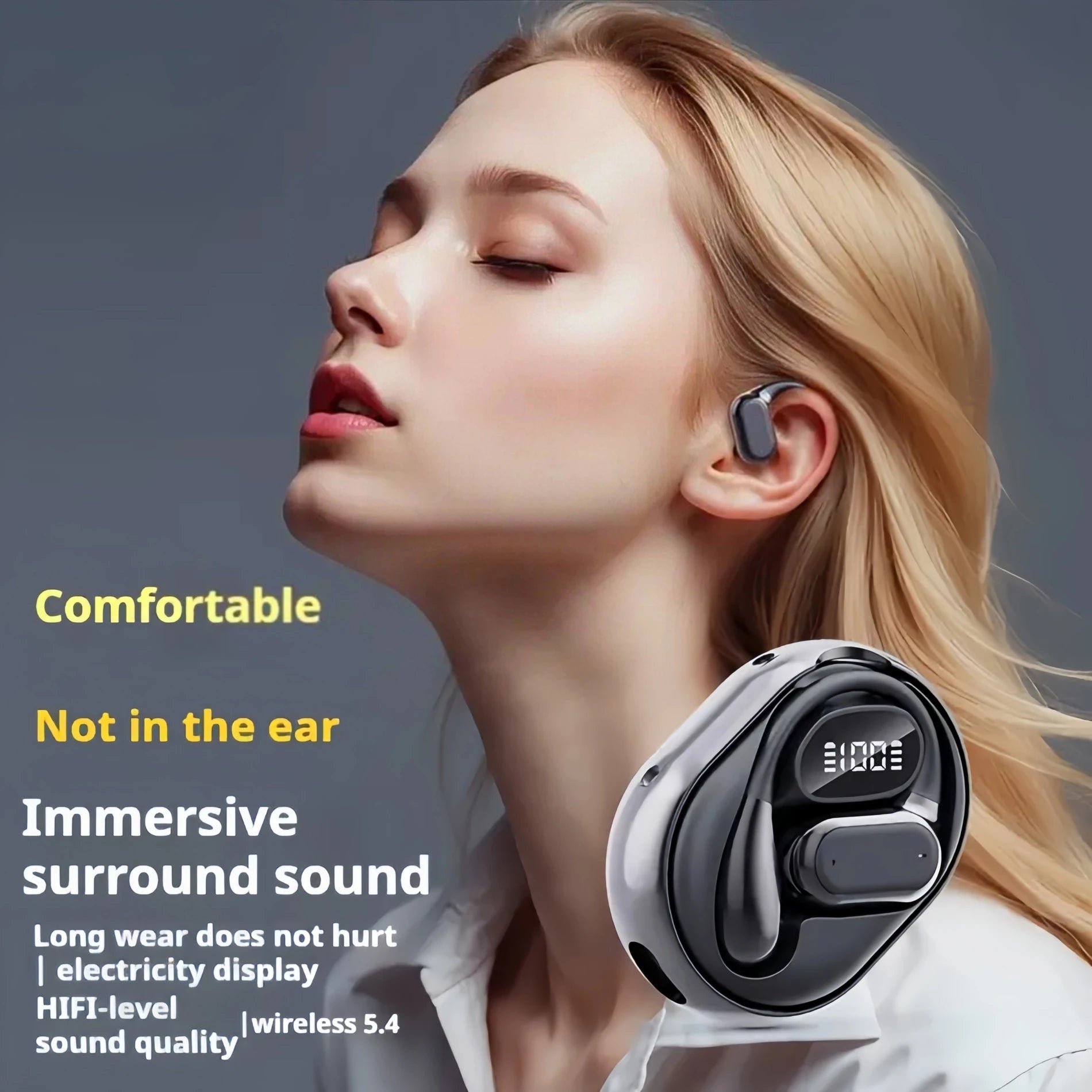 AI Language Translation Earbuds 144 Translator Open-ear Headphones