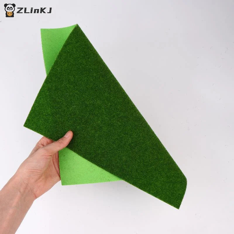 Thick Square Artificial Lawn Carpet Grass Mat DIY Railway Layout Zpaxo