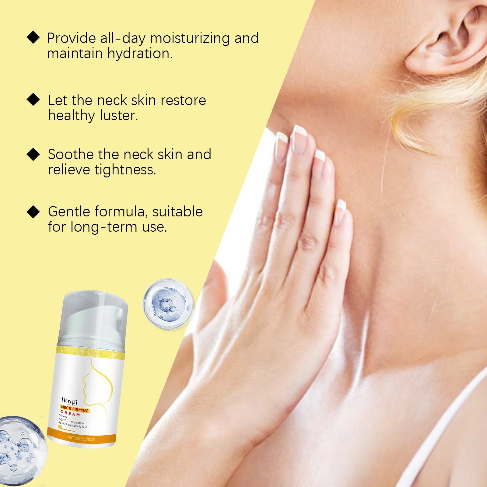 Hoygi Retinol Neck Cream – Firming & Anti-Aging | 50g Neck Firming Cream Zpaxo