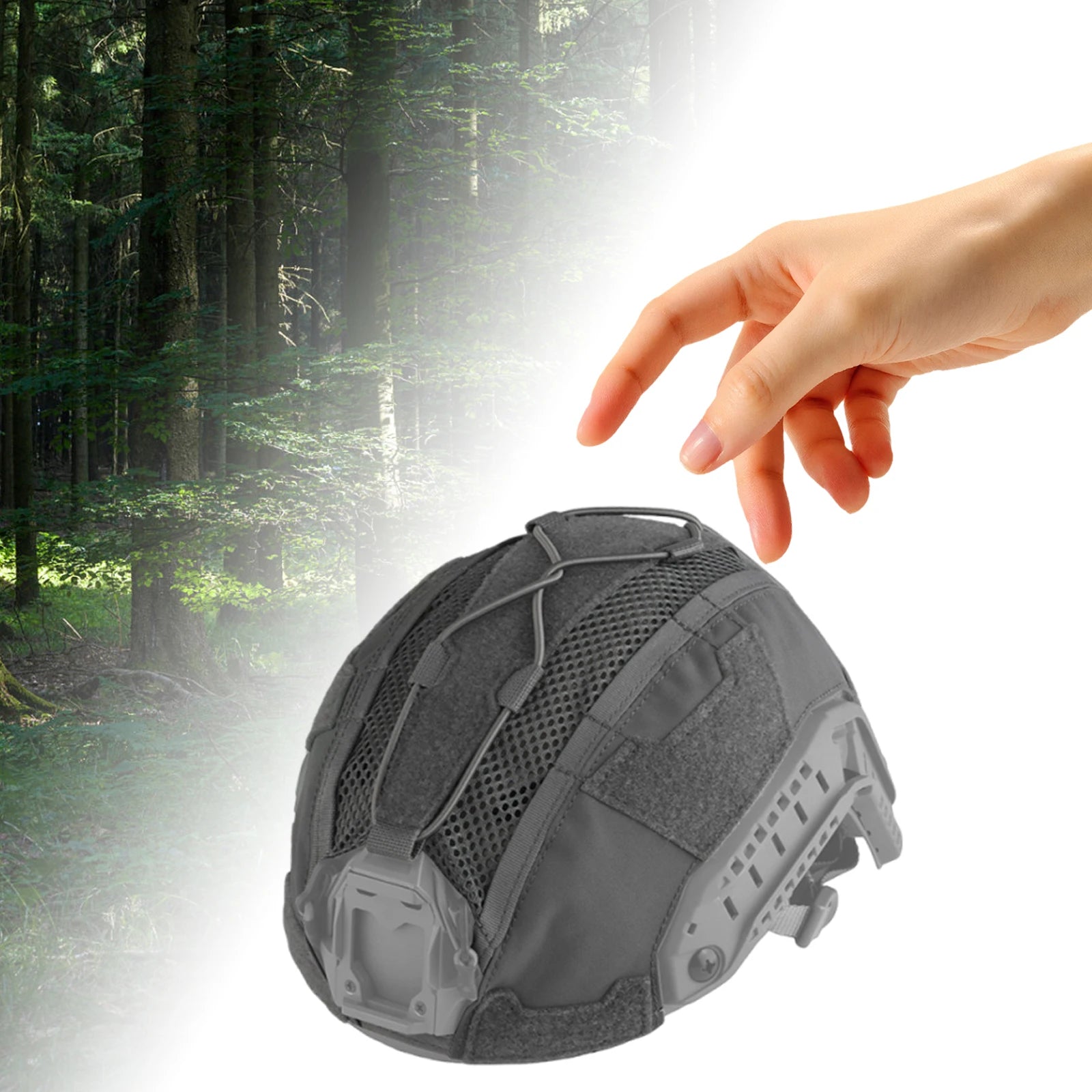 WOSPORT FAST SF Airsoft Paintball Helmet Cover Elastic Fixed Cord