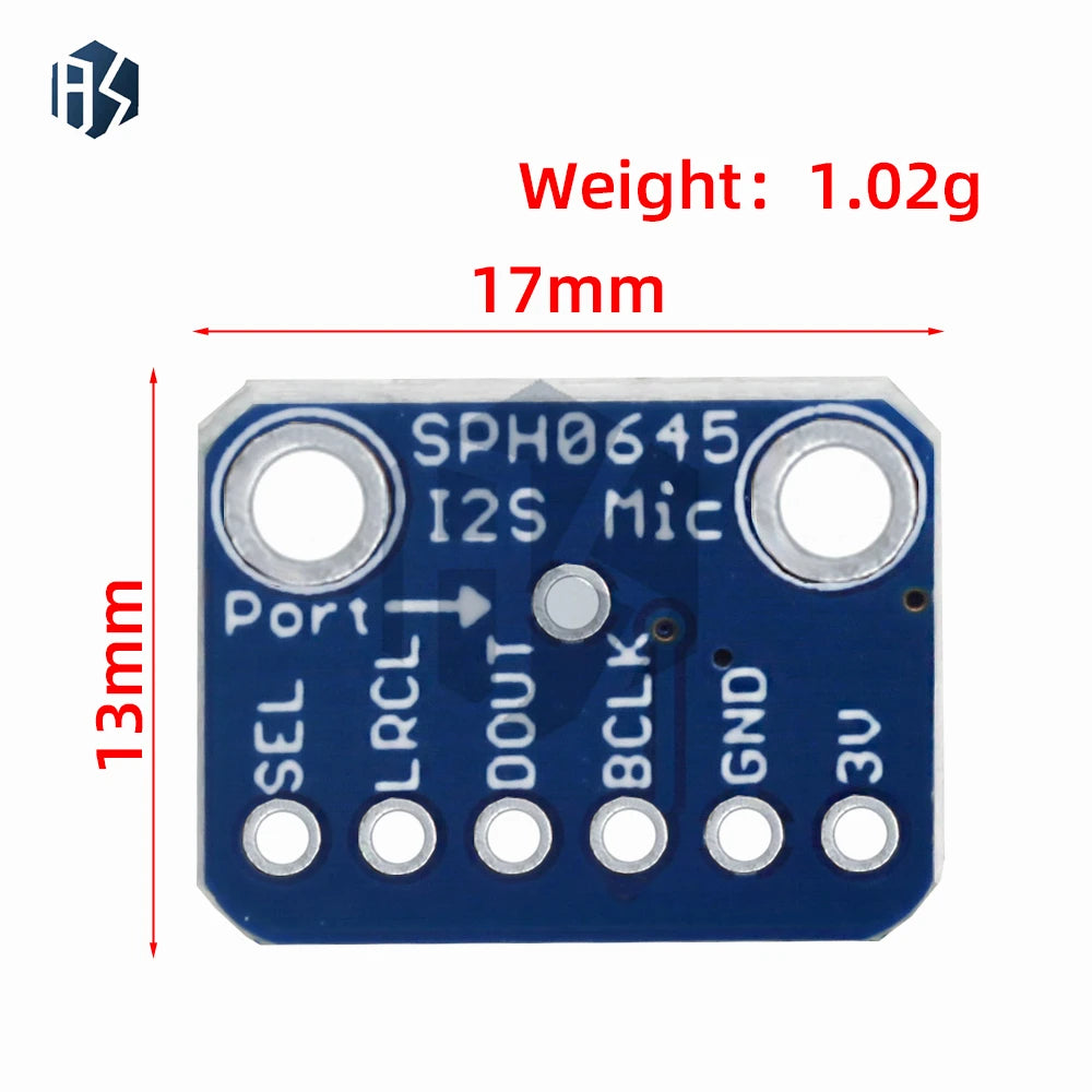 1- SPH0645 I2S MEMS Microphone Breakout Sensor Board Module Zpaxo