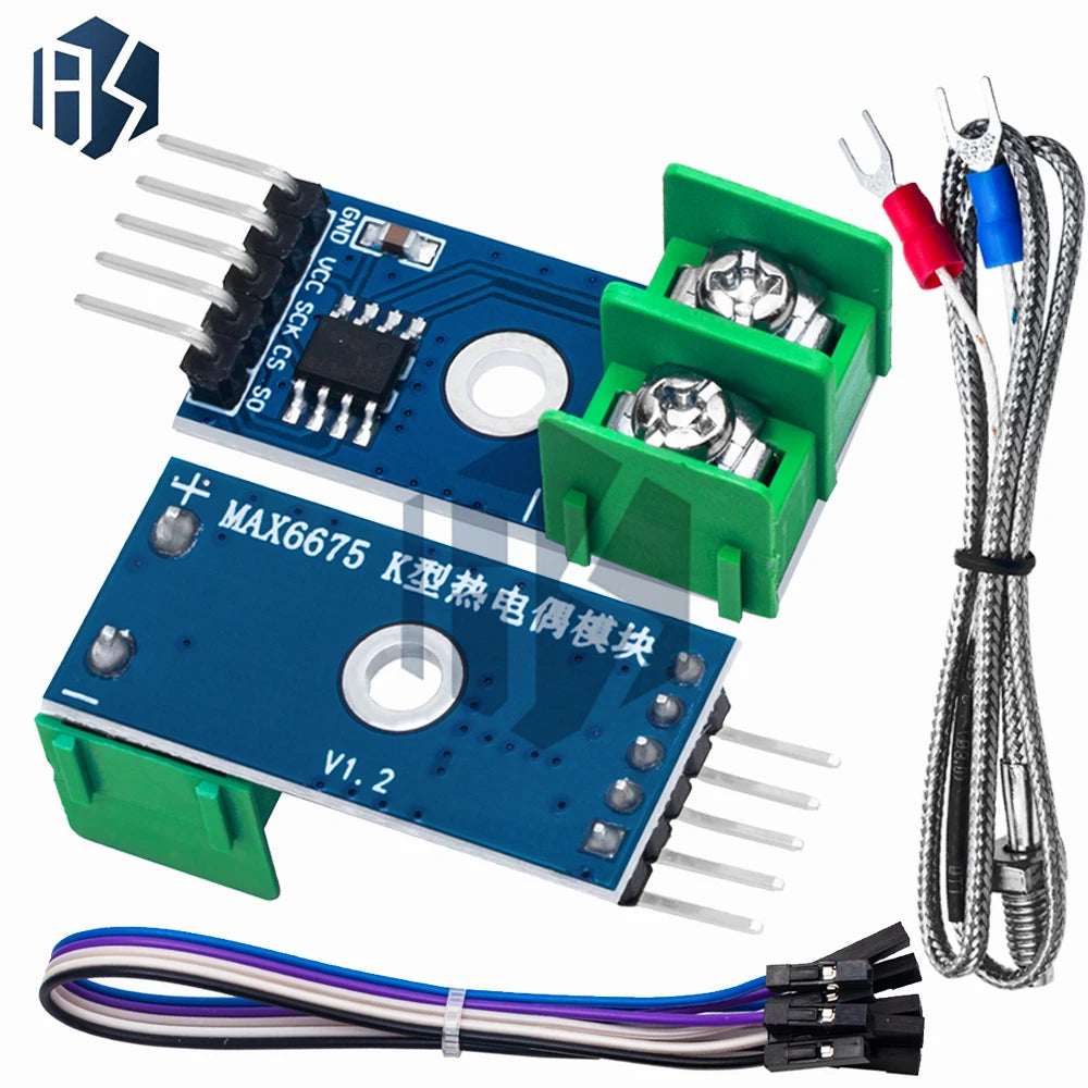1PCS MAX6675 Module + K Type Thermocouple Thermocouple Senso Temperature Degrees Module for arduino Zpaxo