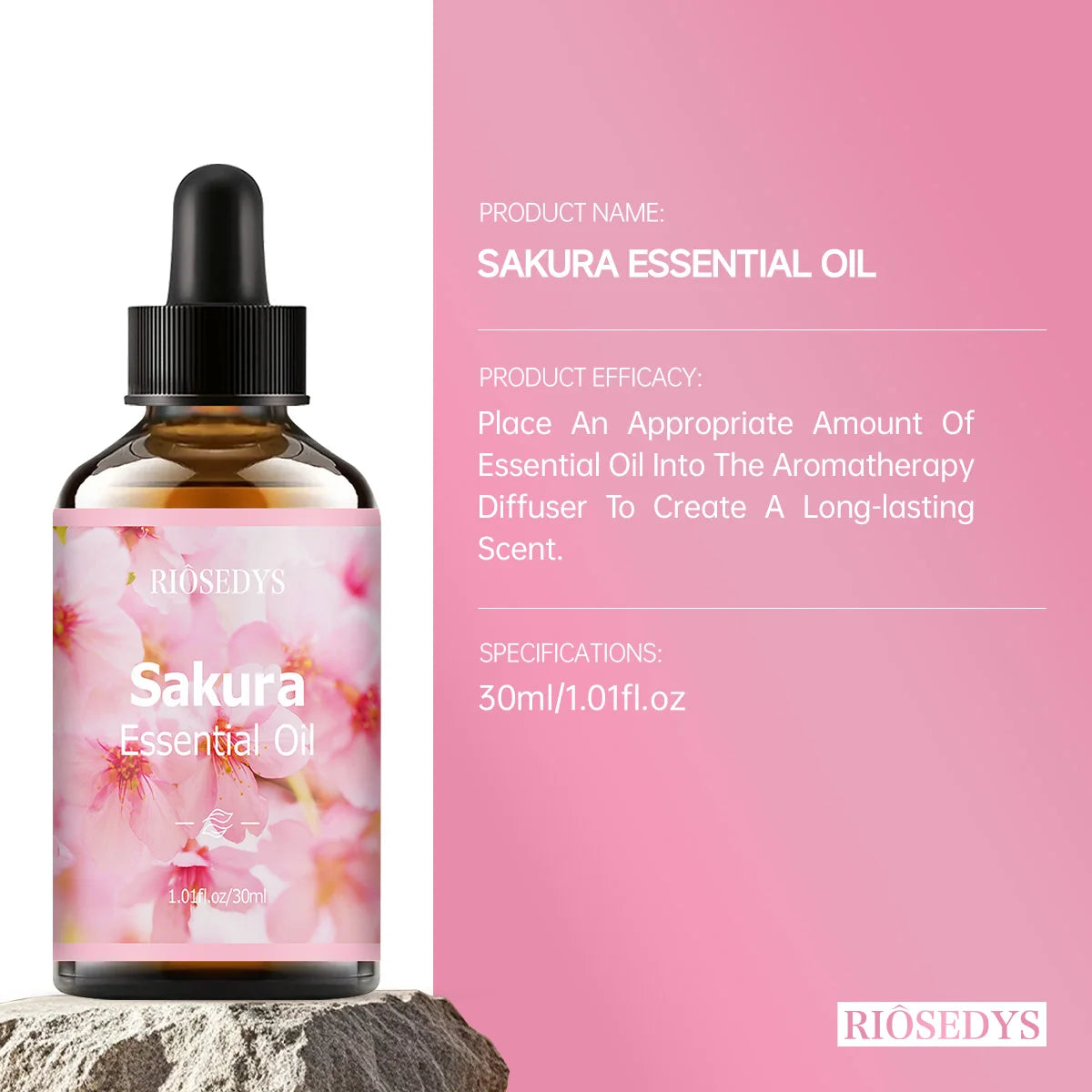 SAKURA Essential Oil Natural Fragrance Suitable Body Massage Zpaxo