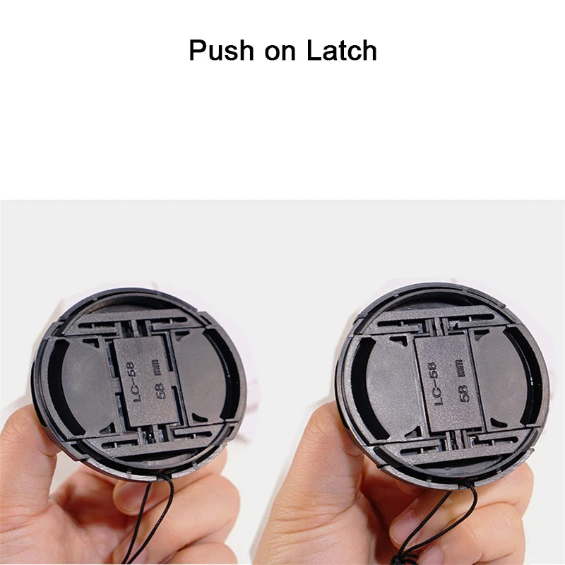 Camera Lens Cap DSLR Camera Front Lens Cap Cover For Canon Nikon Sony Olypums Fuji Lumix 37/43/46/49/52/55/58/62/67/72/77/82mm Zpaxo