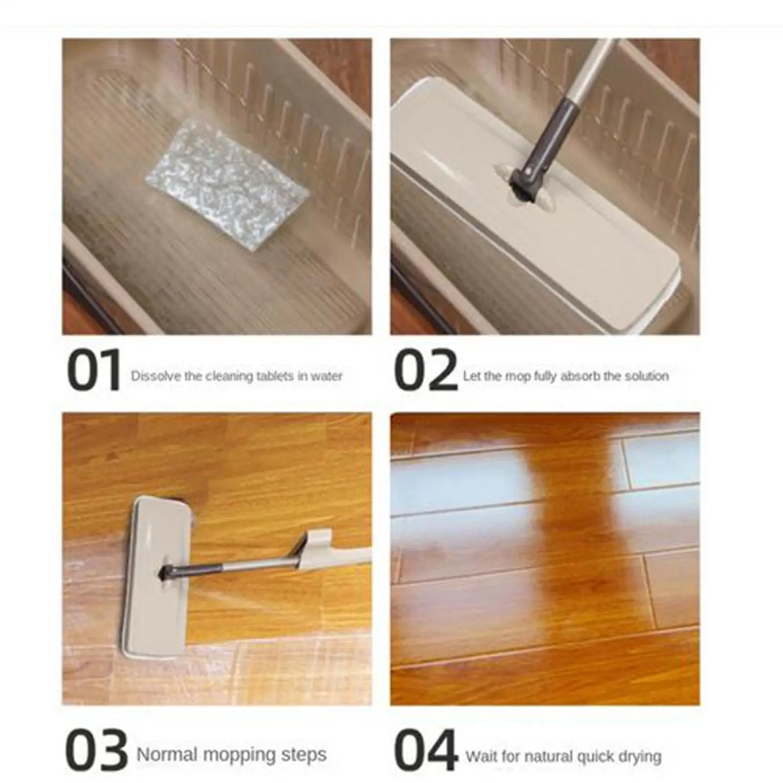Wood Floor Cleaner Sheets Concentrated Dissolvable Tile Deep Cleaning