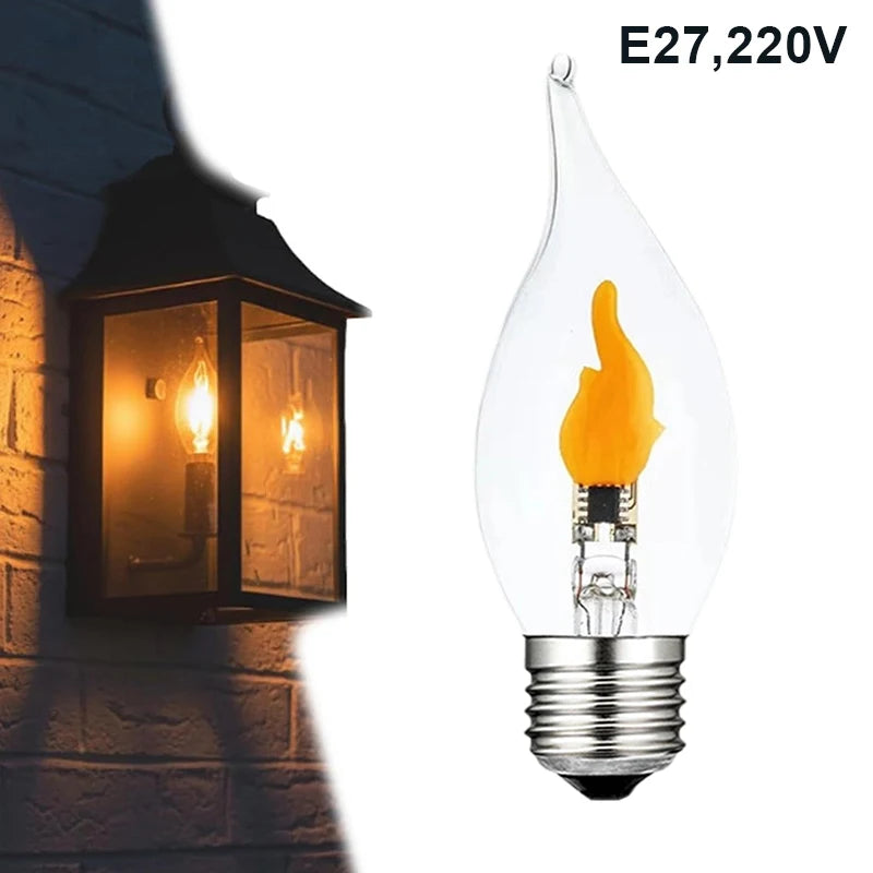 E12 E14 E27 Flickering Flame Light Bulbs LED Decoration More Zpaxo A4