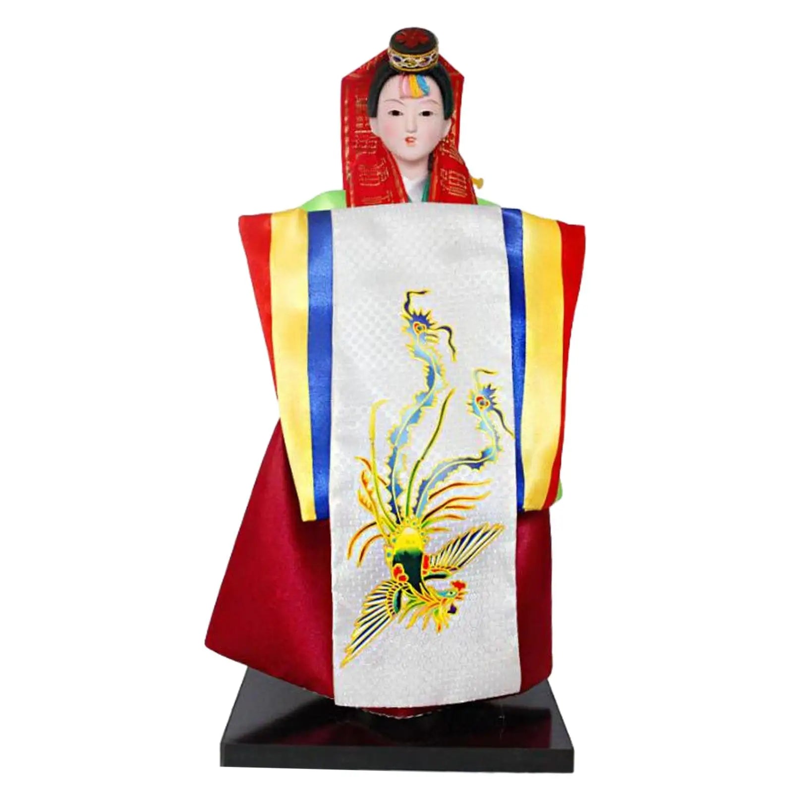 Korean Hanbok Doll Figurine – 12" Resin Collectible Statue Decorative Figurine Zpaxo Style F