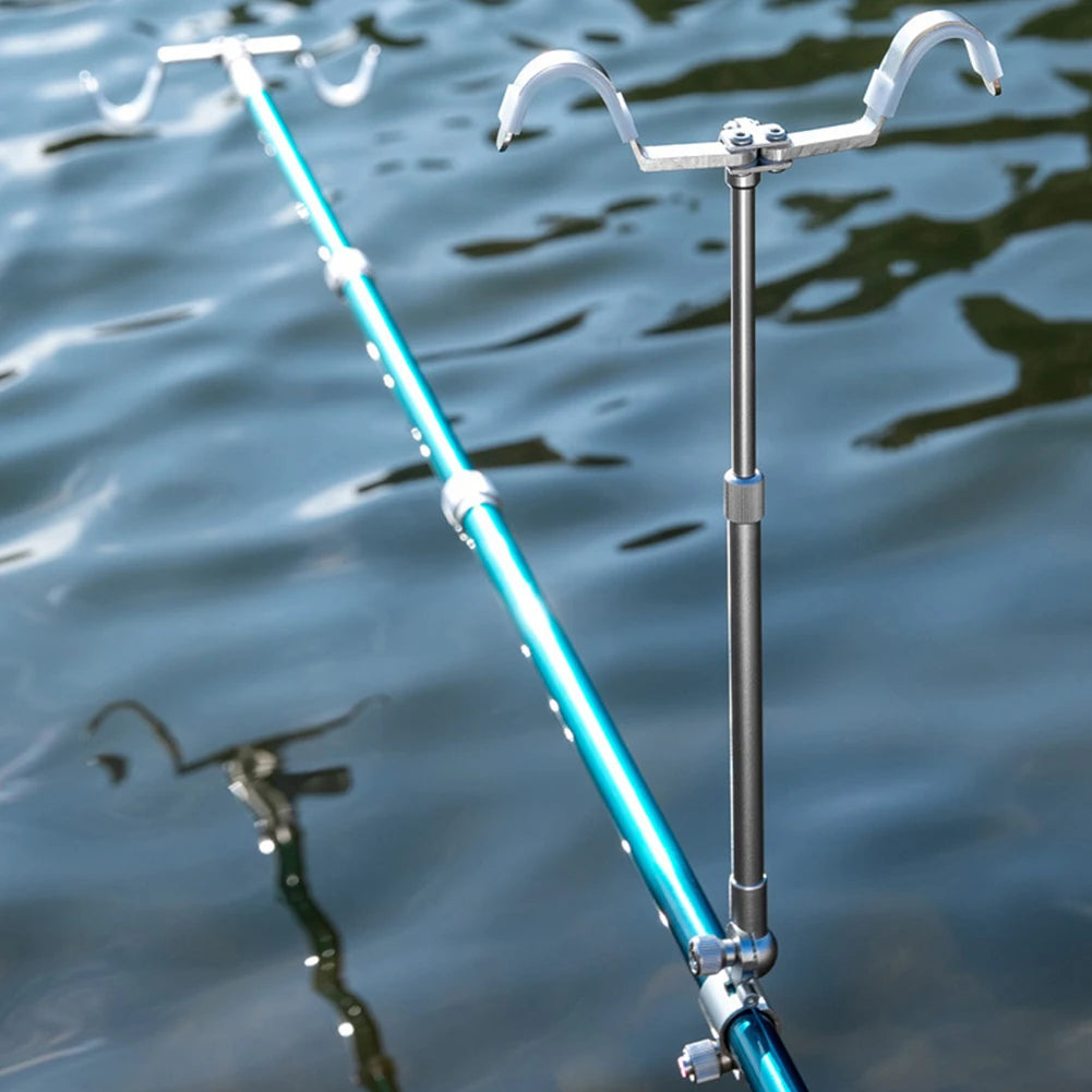 Portable Fishing Rod Holder Hold 2 Rods Adjustable Pole Holders