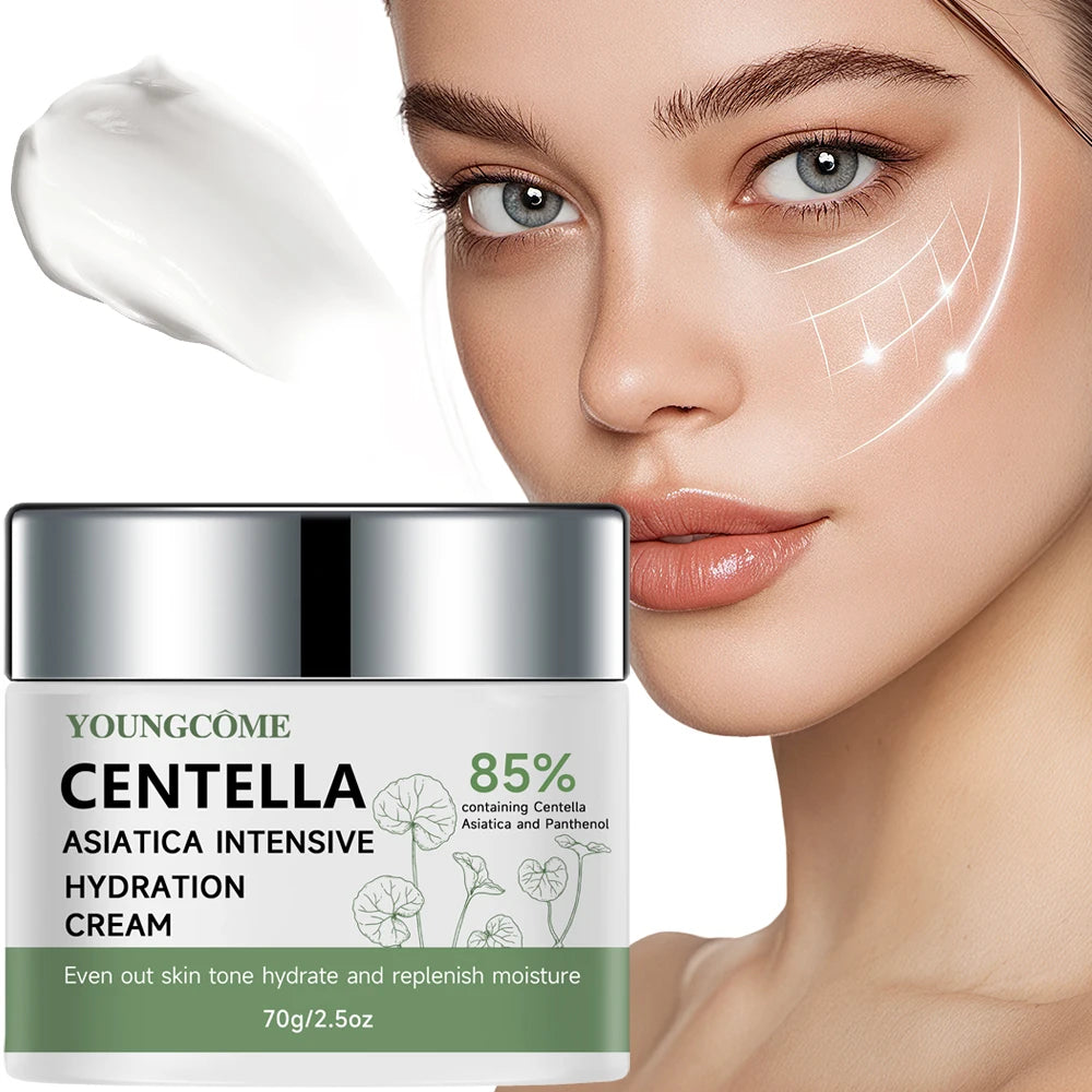 40/70G Cica & Panthenol Moisturizing Cream - Hydrating Face Lotion for All Skin Types, Soothes & Balances Skin Zpaxo