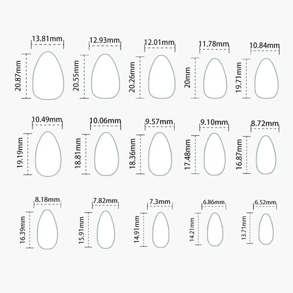 Manicure Long Almond False Nails Simple French Press Solid Detachable Zpaxo