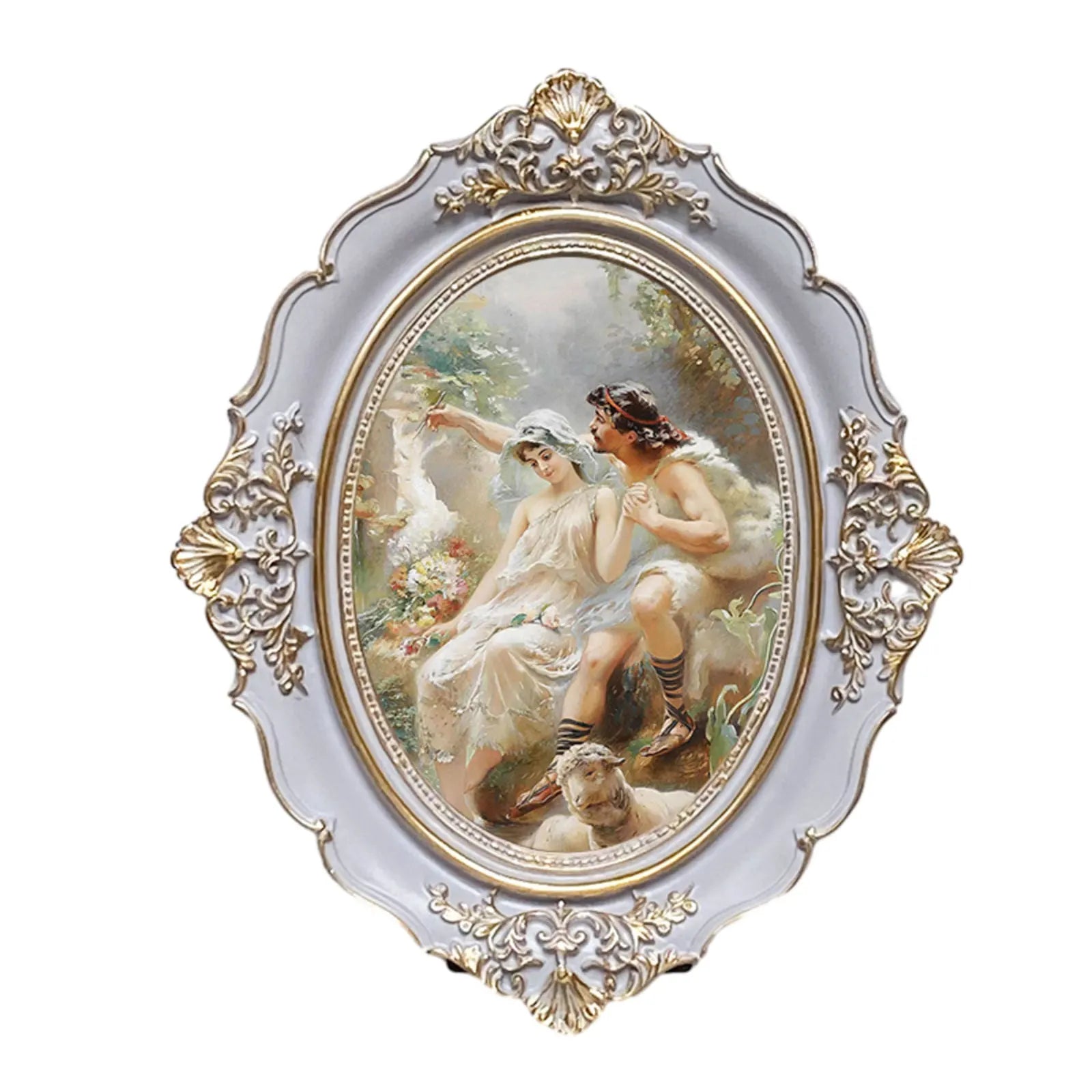 Picture Frame Resin Antique Photo Gallery Art Photo Frame Photo Display Holder for Bedroom Wall Living Room Table Home Decor Zpaxo Purple 6inch