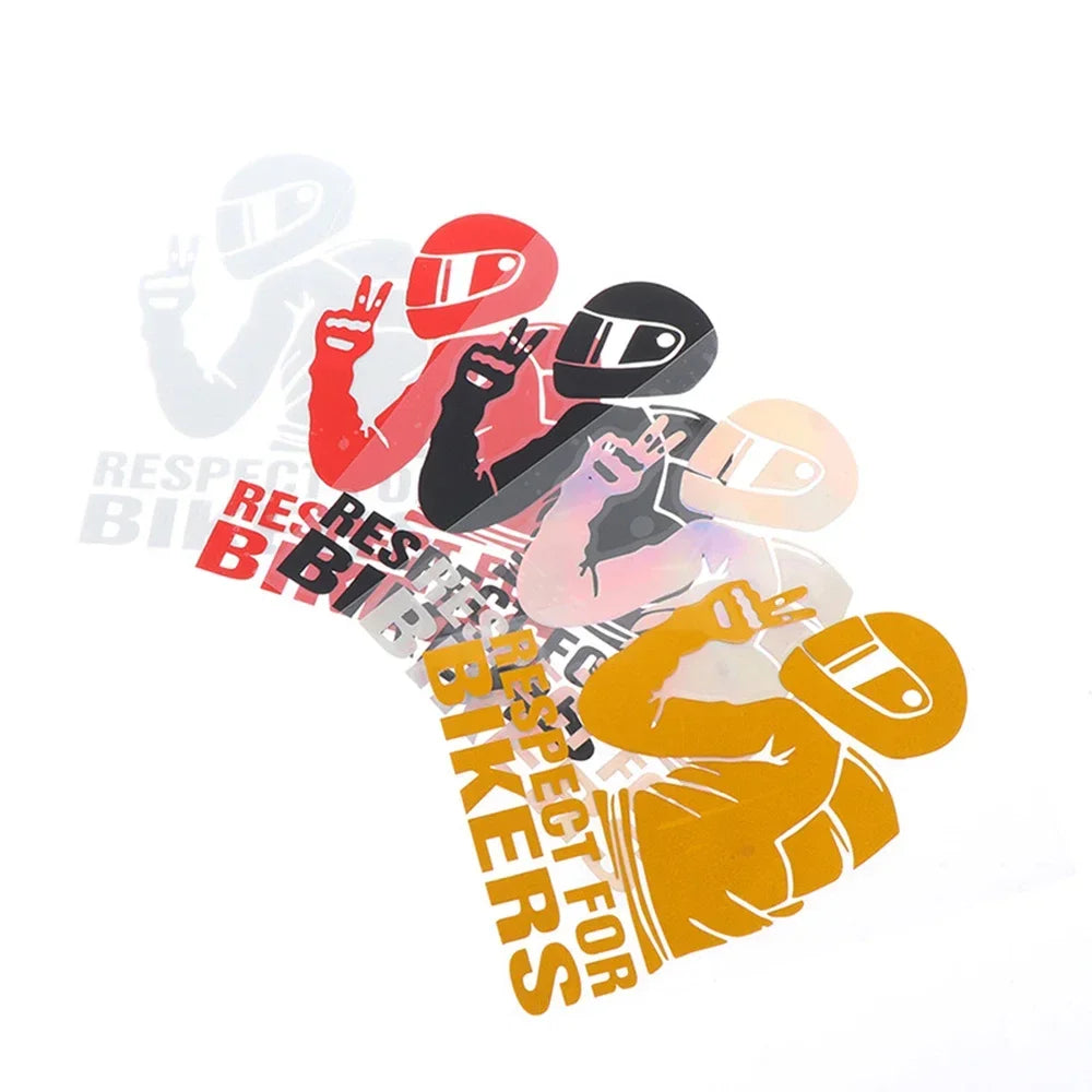 3D Reflective Biker Vinyl Sticker – Car & Motorcycle Decal