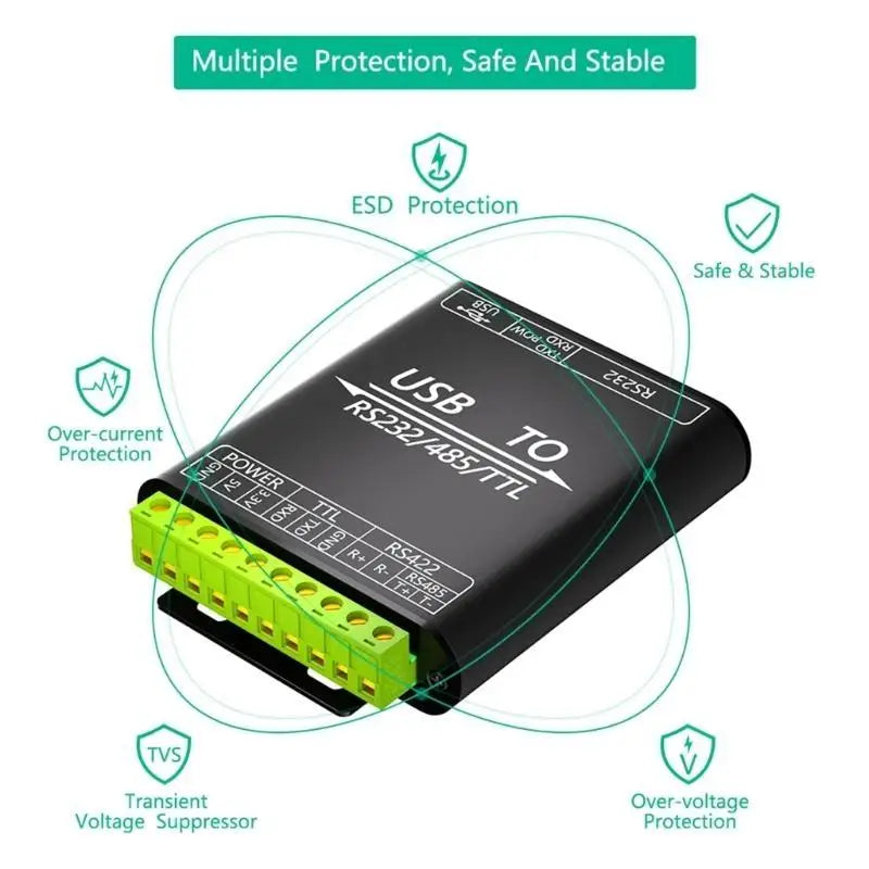 652F USB RS232 422 232 Adapter Computer Connection Board Safe Zpaxo