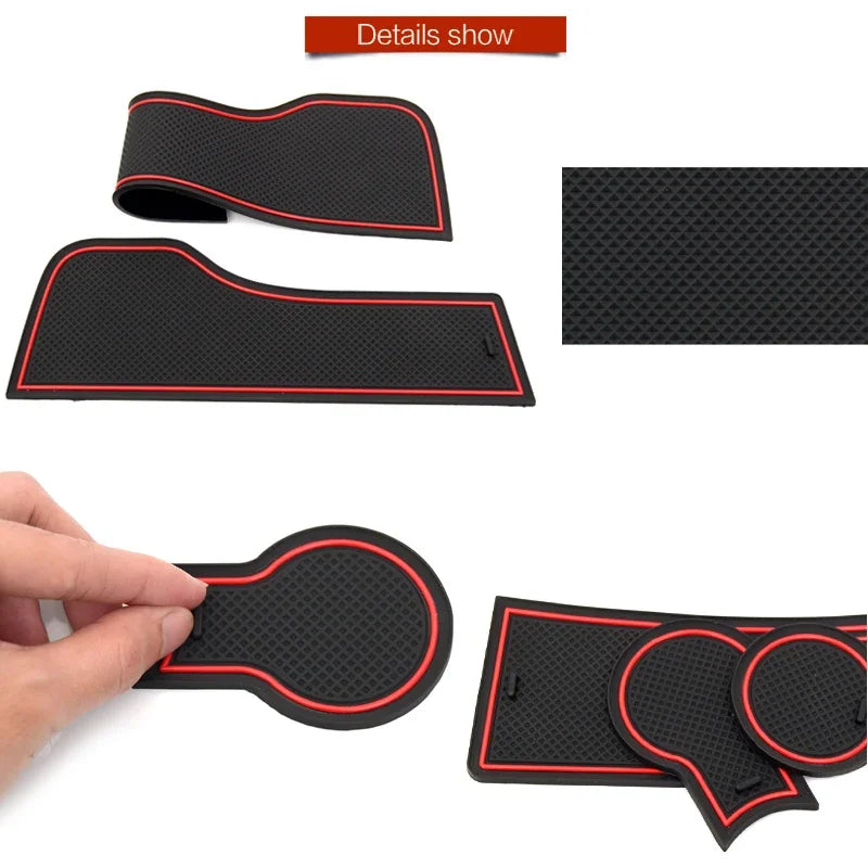 Car Door Groove Mat For Toyota HARRIER 80 Series Venza 2021 Door Slot Pads Modified Dust Pad Storage Pad Car Accessorie Zpaxo