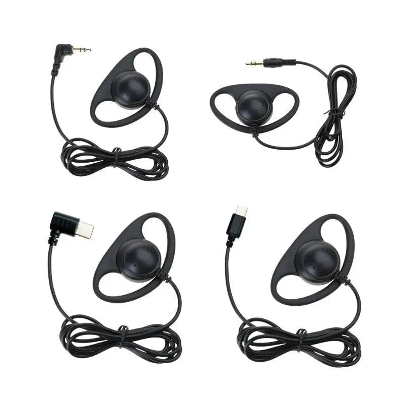 652F Single Side Earbud Headphones Stereo Ear Hook Earphone Removable USB C/3.5mm for PC Smartphones MP3 MP4 Players Notebook Zpaxo