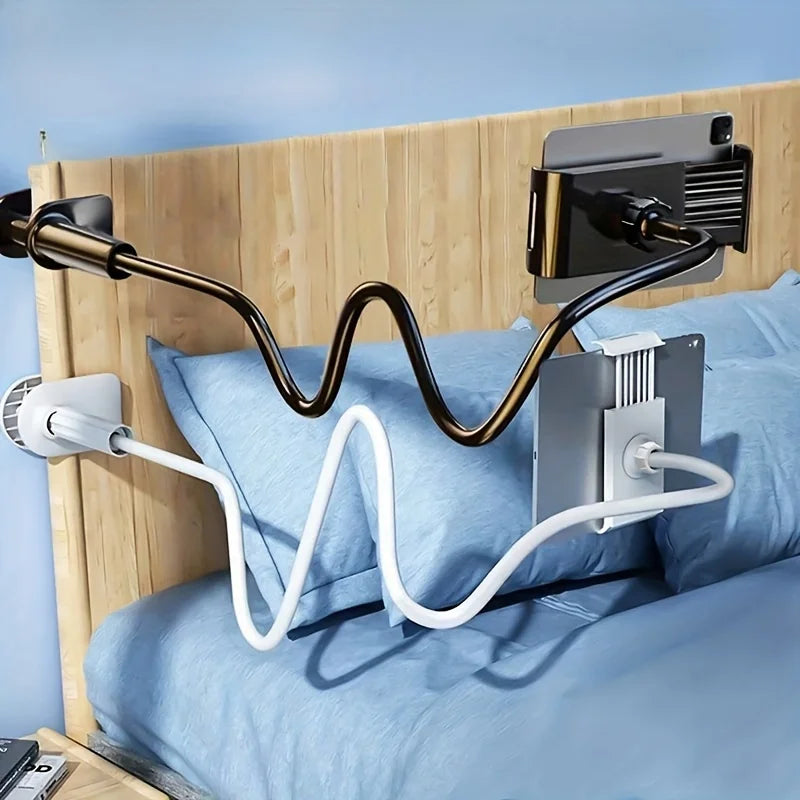 High-quality Mobile Phone Stand Lazy Bedside Ipad Tablet Holder Desktop Cantilever Support Bracket Live Streaming Accessories Zpaxo black n white