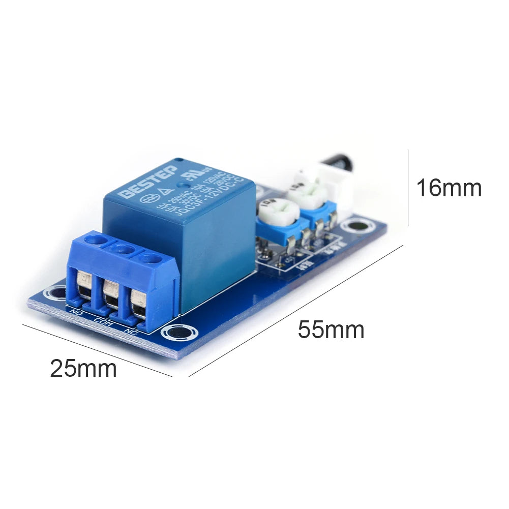 DC 12V Relay Switch Module DIY Alarm System Adjustable Vibration
