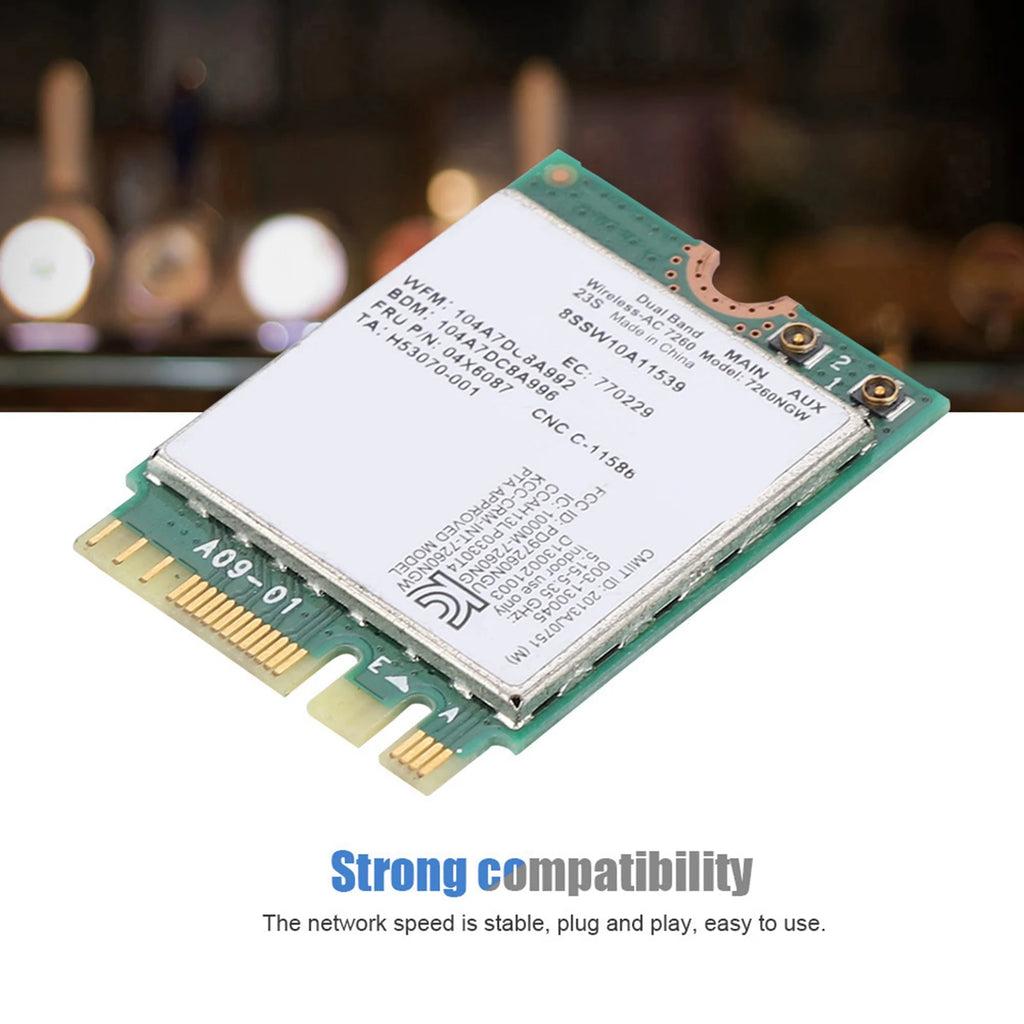Dual Frequency Wireless Network Card For Intel 7260AC 7260NGW Dual band Wireless Network Card for Lenovo IBM Thinkpad FRU04X6087 Zpaxo