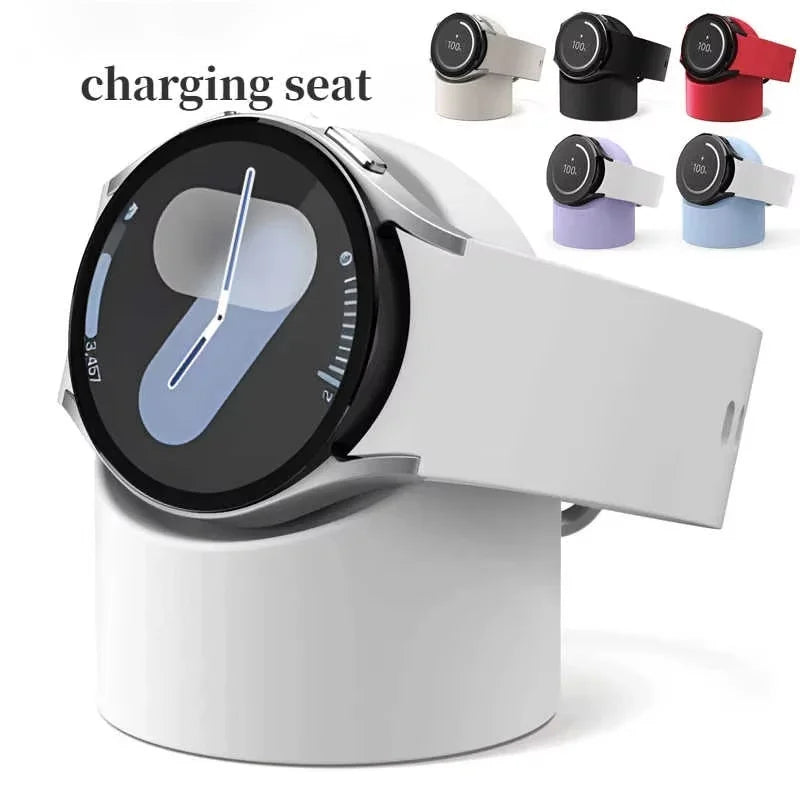 Silicone Stand Charger Holder Charging Seat For Samsung Galaxy Watch 5 Pro Charger Stand 40/44/45mm For Galaxy Watch 3 4 Charger Zpaxo