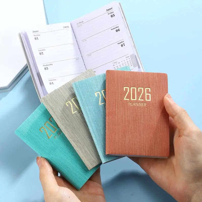 A7 Specification 2026 English Planner Book Mini Portable Pocket Daily